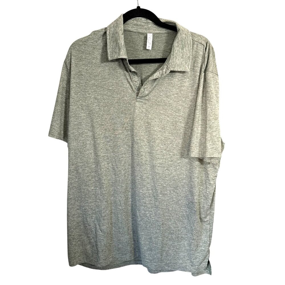 Stylus Mens green Polo Shirt XL 92% Polyester 8% Spandex Short Sleeve Lightweigh